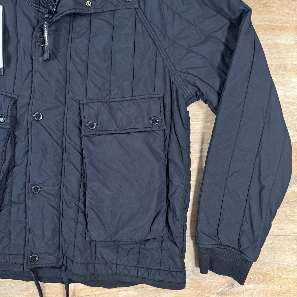 C.P. Company GD Liner Padded Goggle Jacket in Black