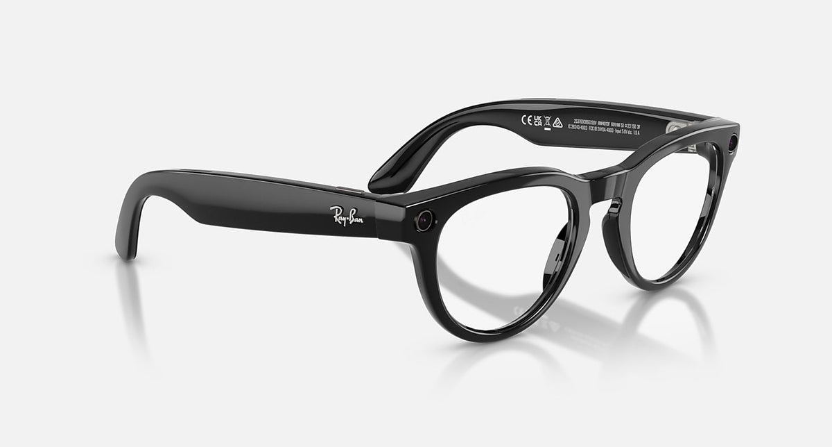 RAY-BAN META LOW BRIDGE FIT HEADLINER - GEN 2 Frame Shiny Black Lenses Clear/Sapphire Transitions®