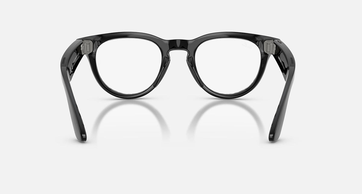 RAY-BAN META LOW BRIDGE FIT HEADLINER - GEN 2 Frame Shiny Black Lenses Clear/Sapphire Transitions®