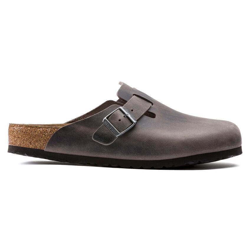 Unisex Boston Soft Footbed Oiled Leather  Iron Regular/Wide