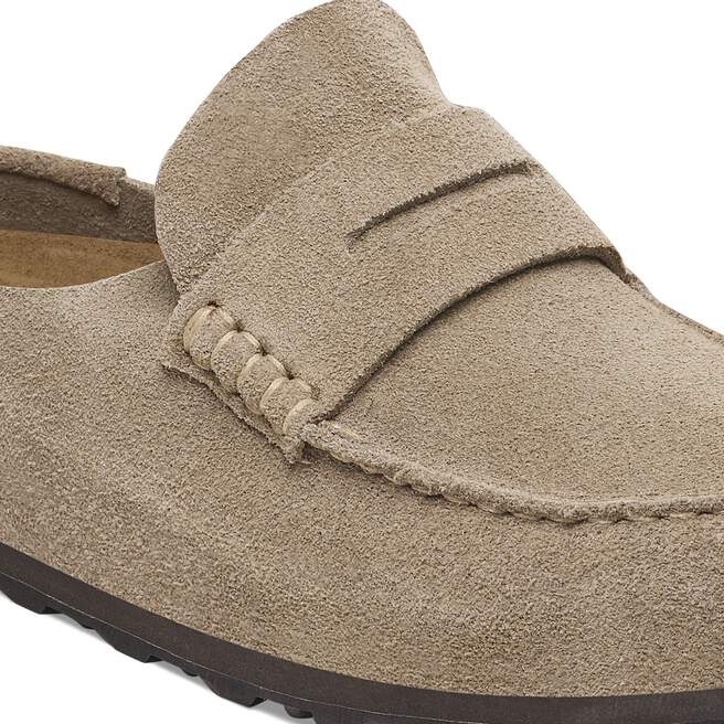 Women's Naples Wrapped Suede Leather Taupe Medium/Narrow