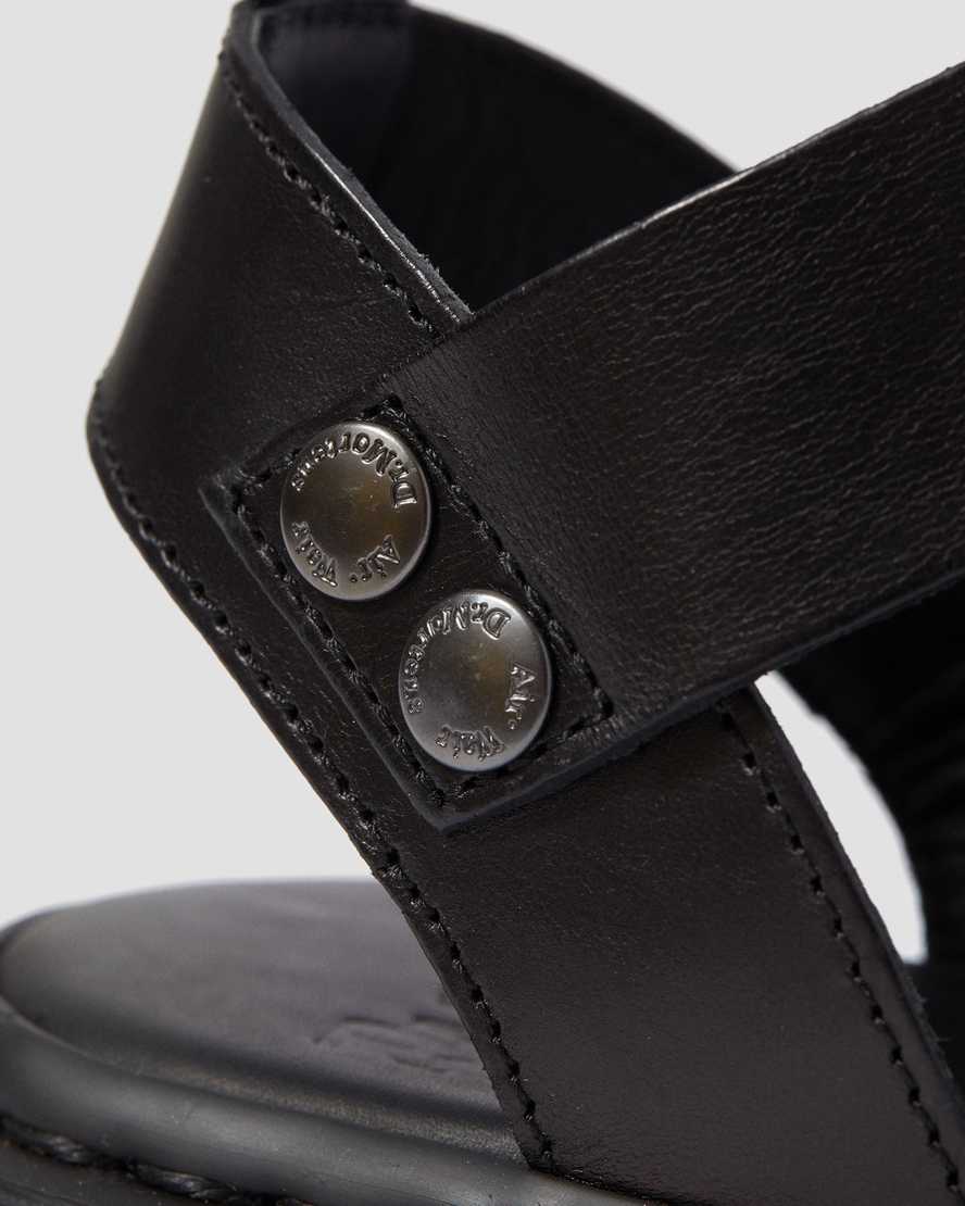 Unisex Gryphon Brando Leather Gladiator Sandals Black