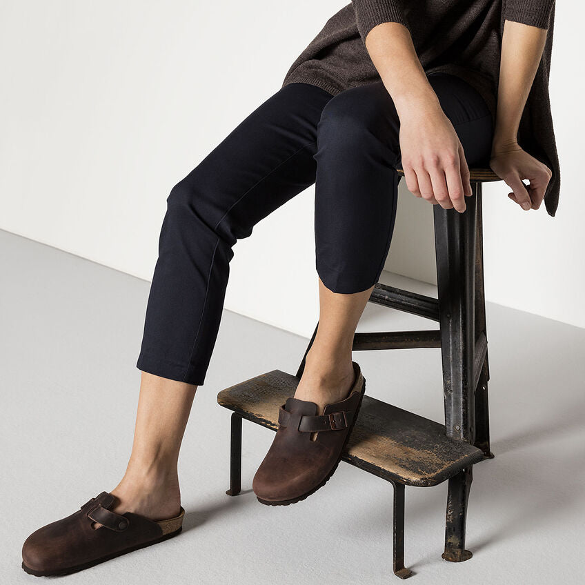 Unisex Boston Soft Footbed Oiled Leather Habana Regular/Wide