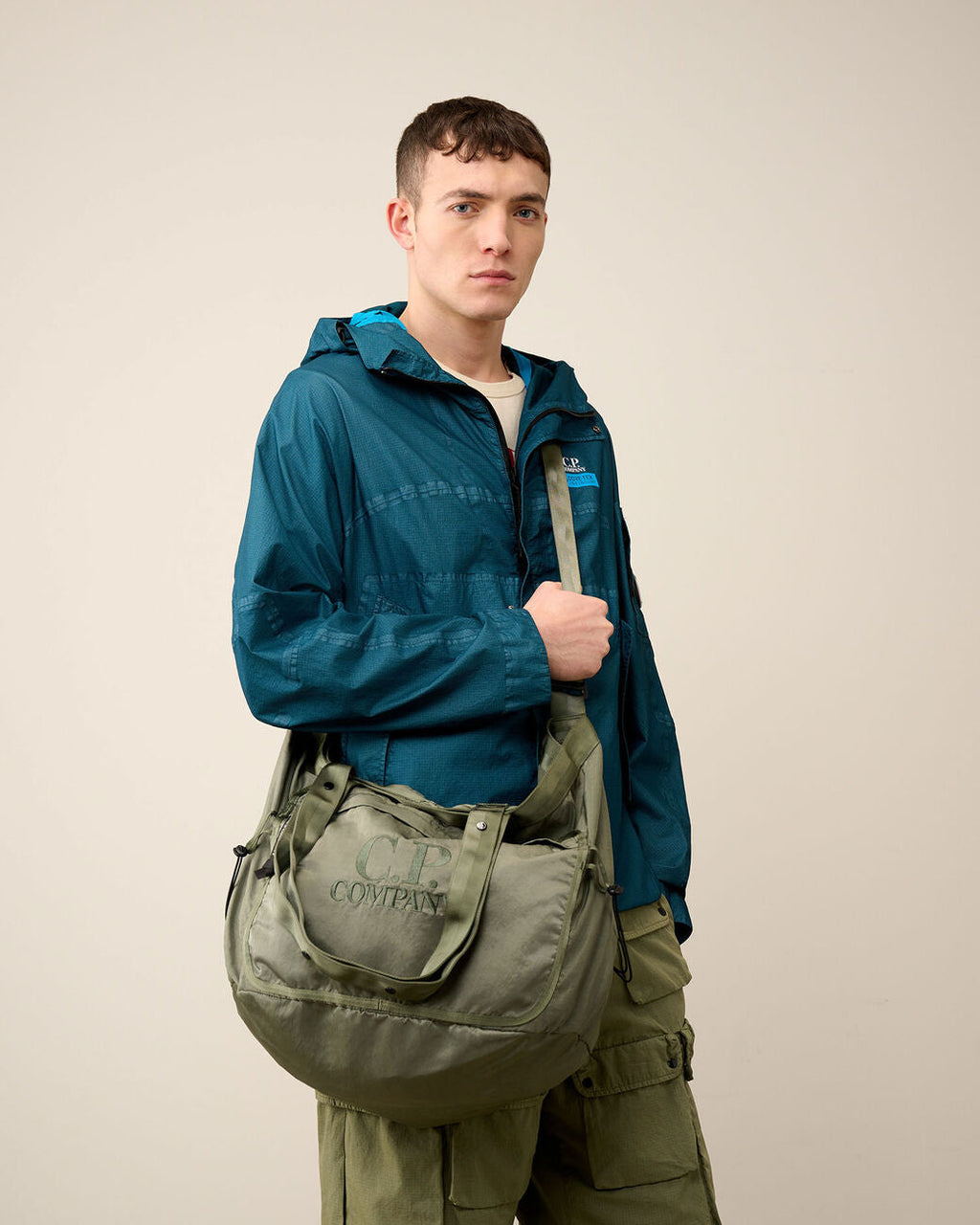 Nylon B Crossbody Messenger Bag Agave Green