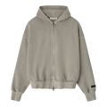 Fear of God Essentials Men’s Classic Fleece Full-Zip Hoodie Smoke Grey 192HO254781F