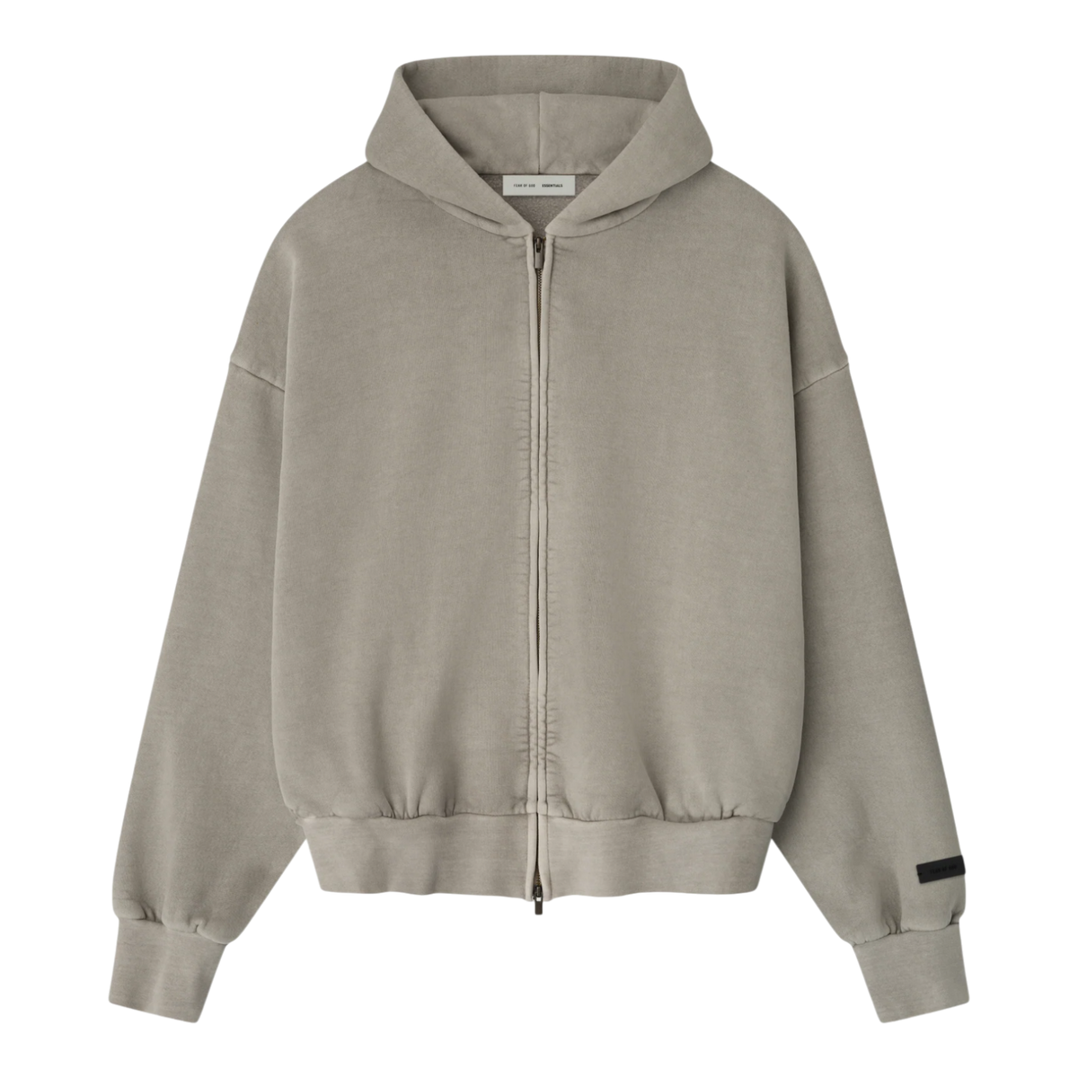 Fear of God Essentials Men’s Classic Fleece Full-Zip Hoodie Smoke Grey 192HO254781F