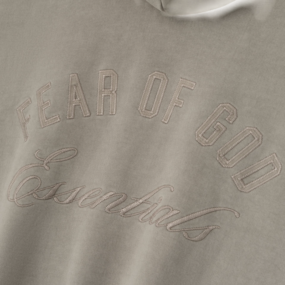 Fear of God Essentials Men’s Classic Fleece Full-Zip Hoodie Smoke Grey 192HO254781F