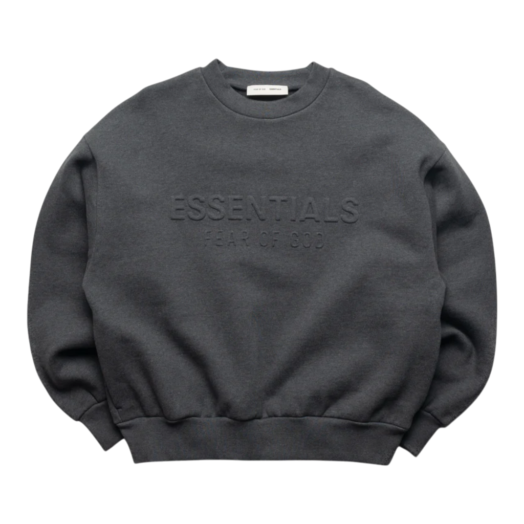 Fear of God Essentials Men’s Classic Crewneck Sweatshirt Charcoal Heather 192HO256551F
