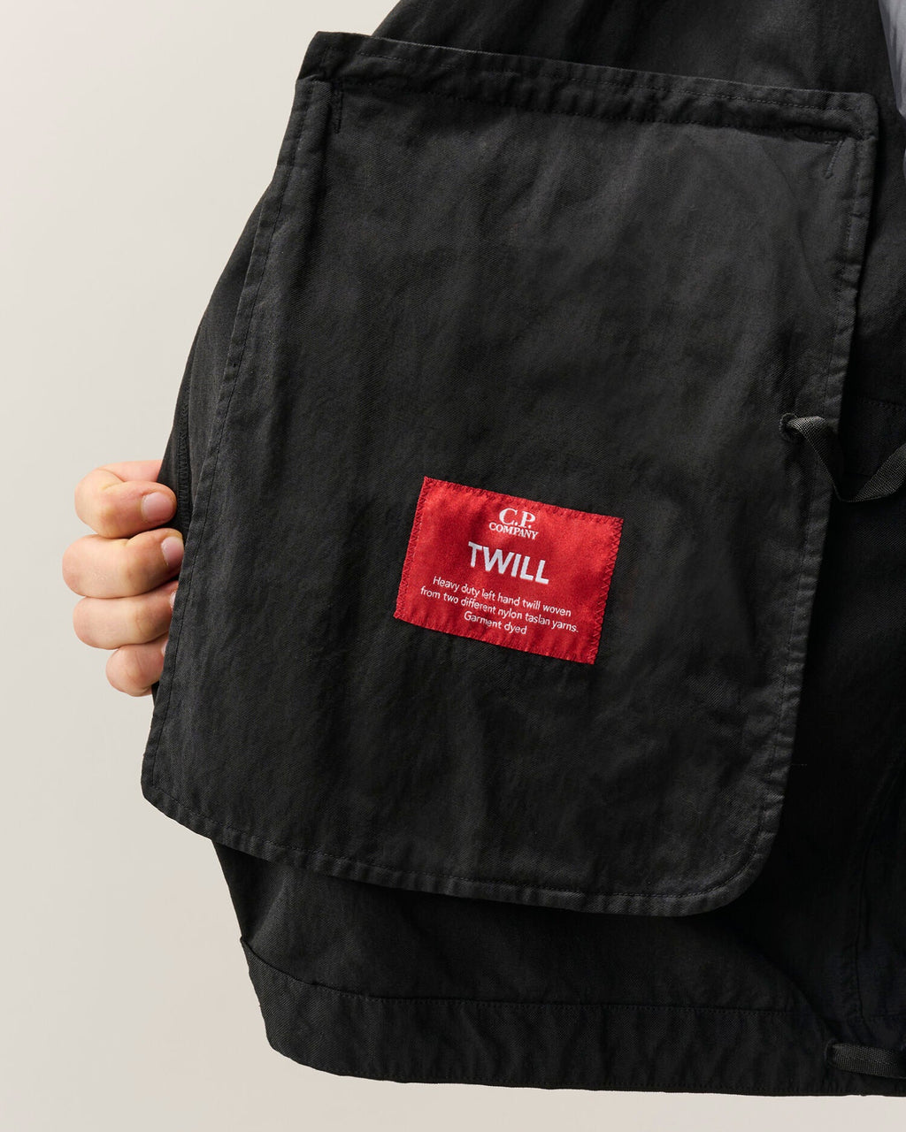 C.P. Company Twill Mixed Explorer Jacket in Black