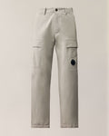 C.P. Company Stretch Sateen Lens Cargo Pants in Flint Grey