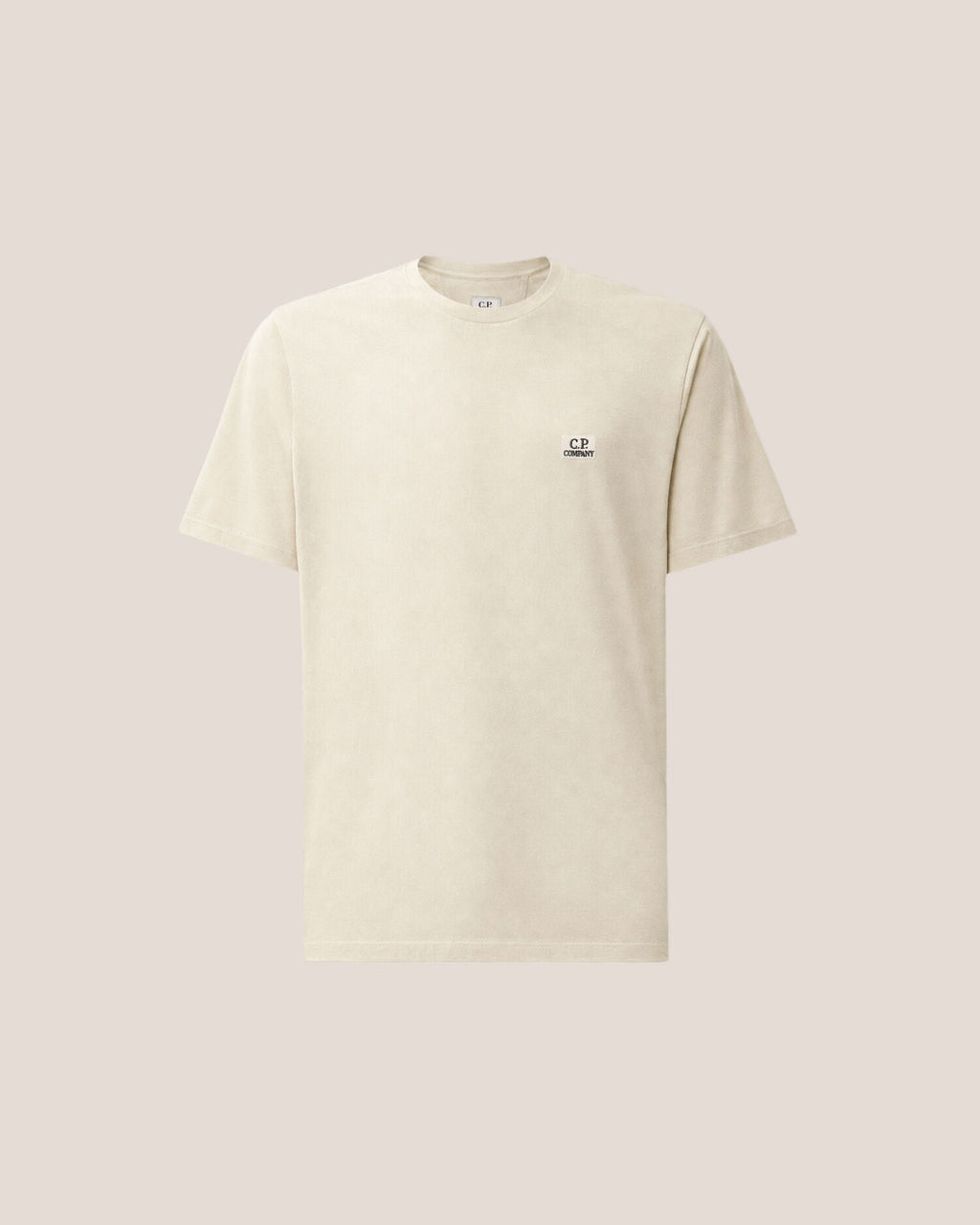 C.P. Company 30/1 Jersey Logo Patch T-Shirt in Silver Birch