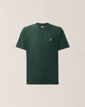 C.P. Company 30/1 Jersey Logo Patch T-Shirt in Ponderosa Pine - Green