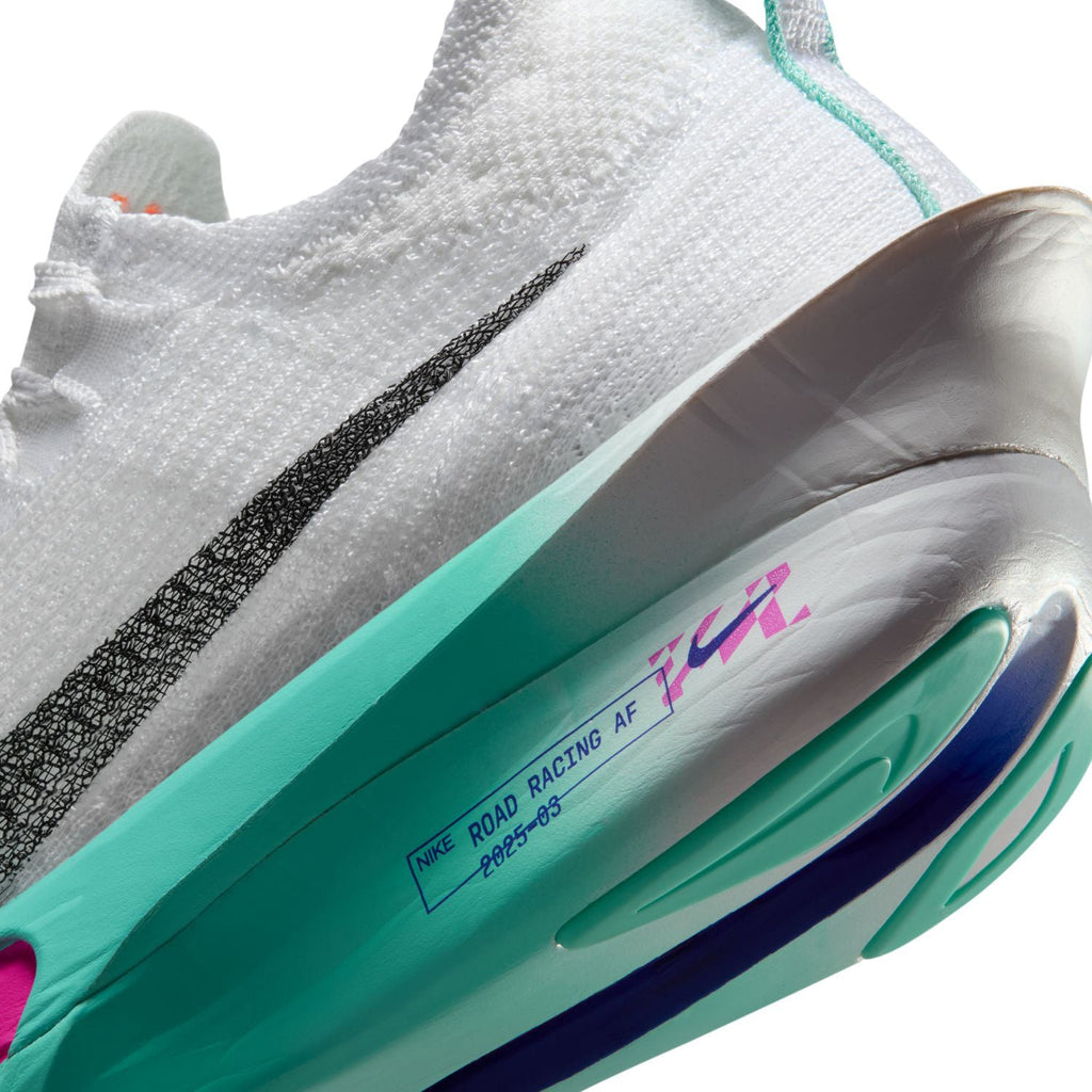 Women's Alphafly 3 Running Shoes White / Black / Hyper Turquoise / Concord