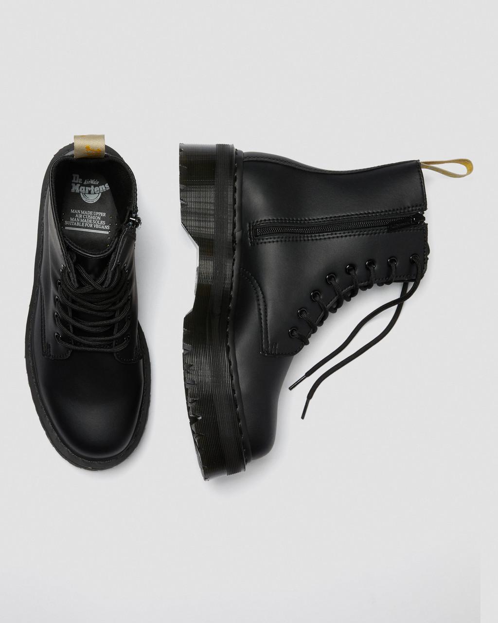 Unisex Vegan Jadon II Mono Platform Boots Black