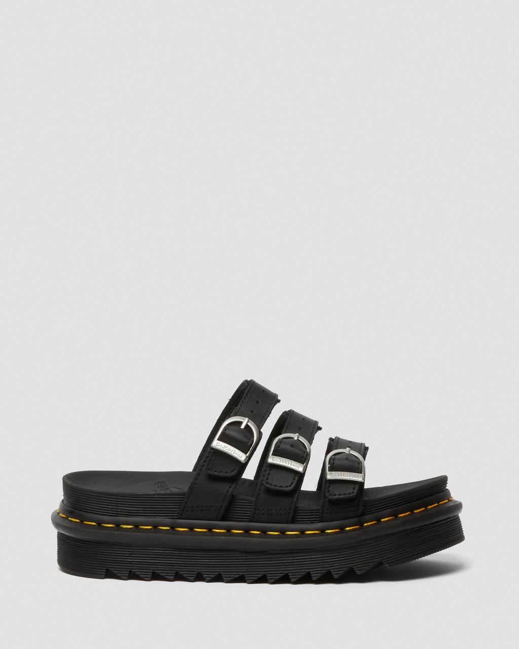 Women's Blaire Leather Slide Sandals Black Hydro