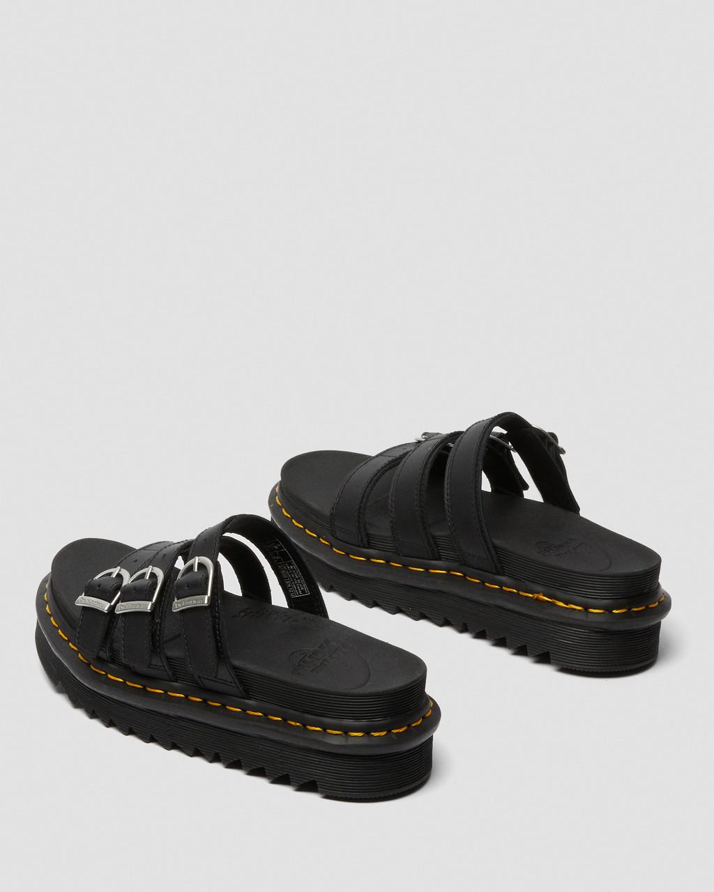 Women's Blaire Leather Slide Sandals Black Hydro