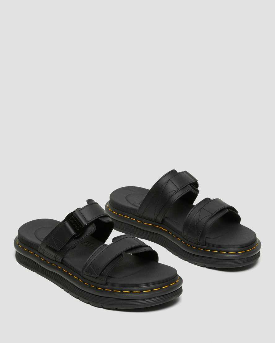 Men's Chilton Leather Slide Sandals Black