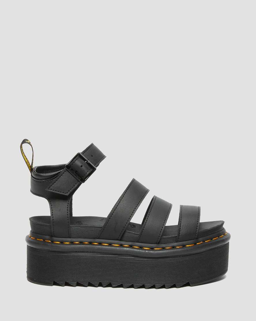 Women's Blaire Hydro Leather Platform Strap Sandals Black