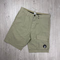 CP Company 50 Fili Cargo Shorts - Moss Gray