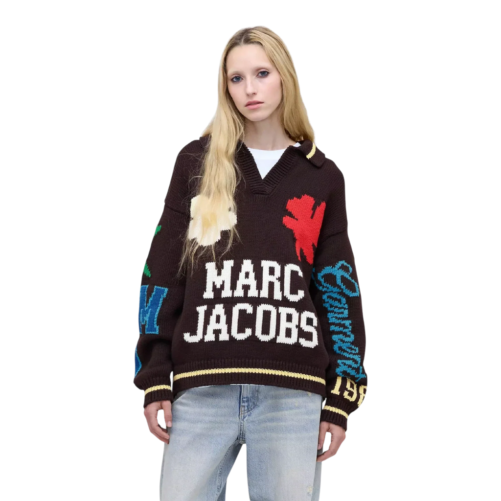Marc Jacobs Varsity Knit Polo Black Women 2S6RTP050K24-267