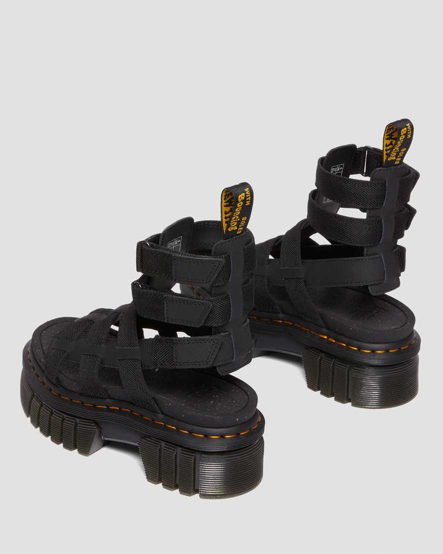 Women's Ricki Leather Platform Gladiator Sandals Black