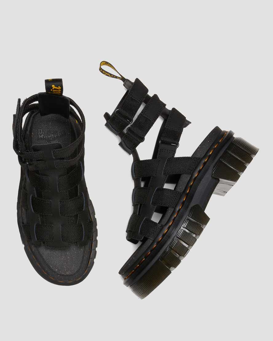 Women's Ricki Leather Platform Gladiator Sandals Black