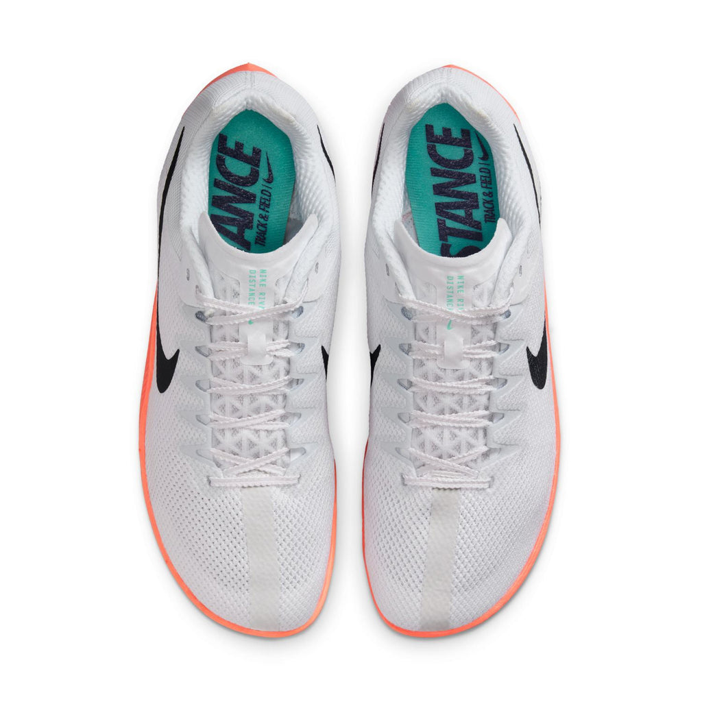 Zoom Rival Distance Running Spikes White / Bright Crimson / Hyper Turquoise / Obsidian