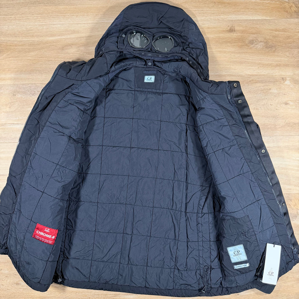 C.P. Company Chrome-R Padded Goggle Jacket in Navy
