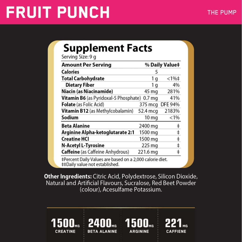 Pump Fruit Punch - 30 Srv - 261 GM