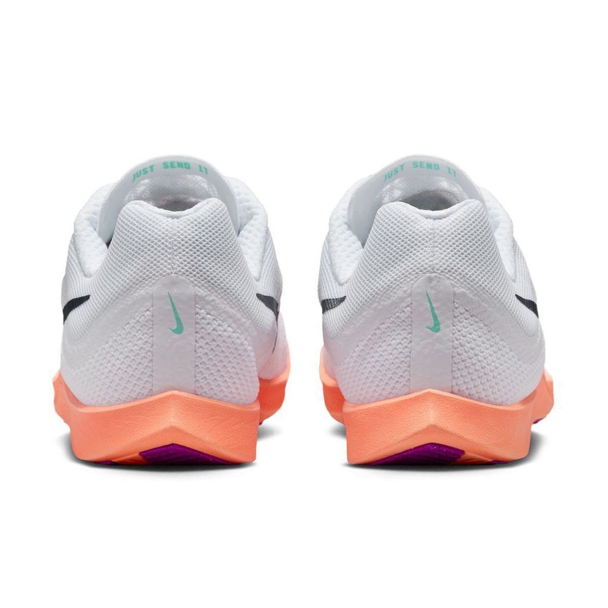 Zoom Rival Distance Running Spikes White / Bright Crimson / Hyper Turquoise / Obsidian