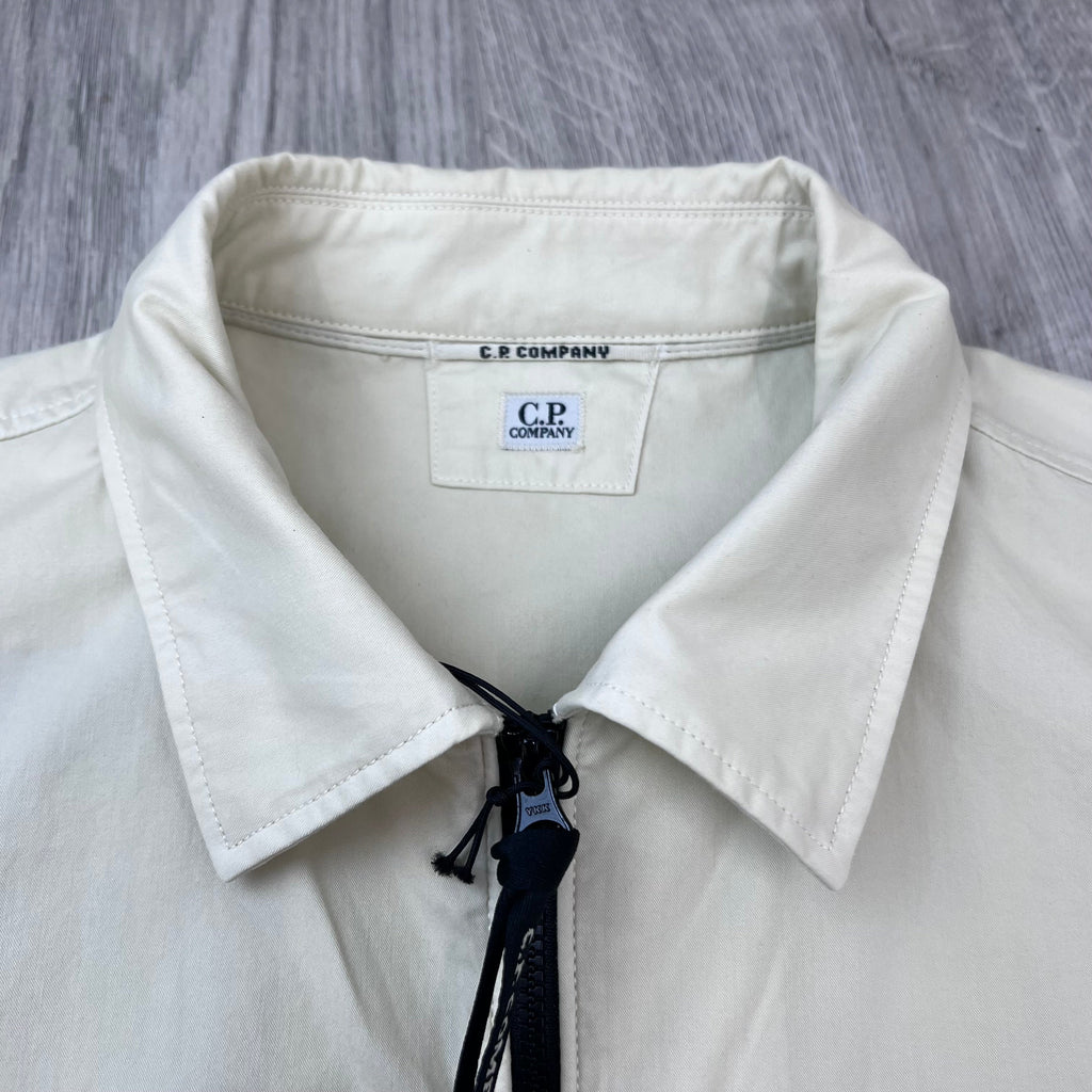CP Company Zip Overshirt - Silver Birch