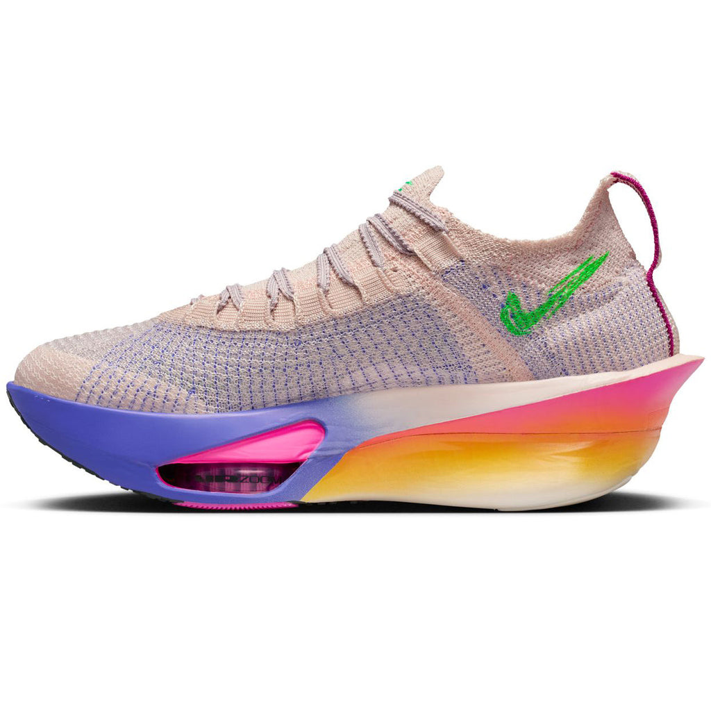 Women's Alphafly 3 Eliud Kipchoge Running Shoes Silt Red / Bright Ceramic / Fire Pink / Green Shock