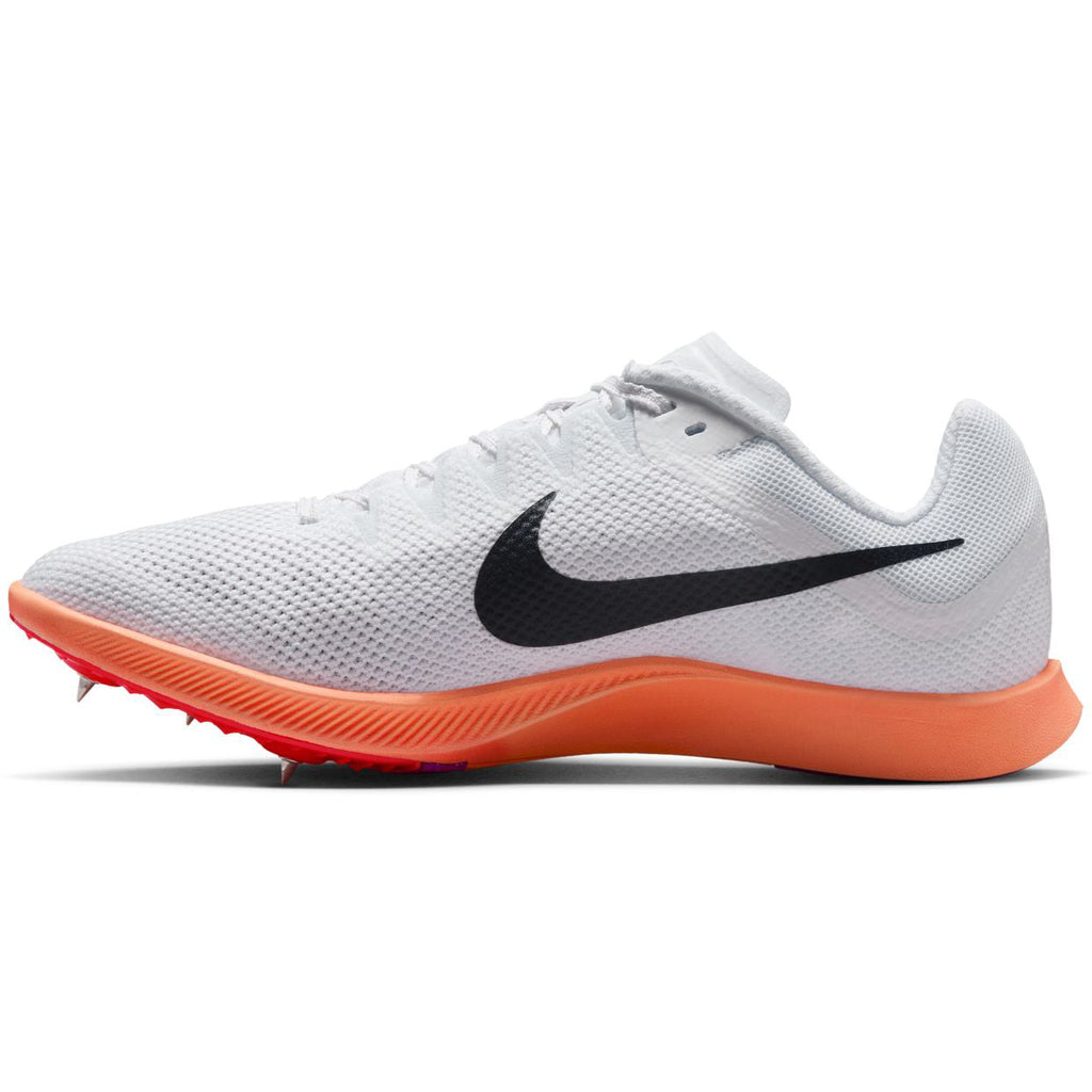 Zoom Rival Distance Running Spikes White / Bright Crimson / Hyper Turquoise / Obsidian