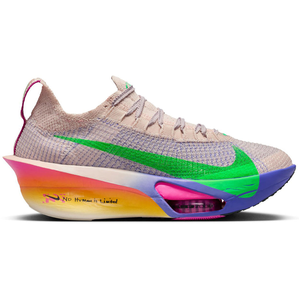 Women's Alphafly 3 Eliud Kipchoge Running Shoes Silt Red / Bright Ceramic / Fire Pink / Green Shock