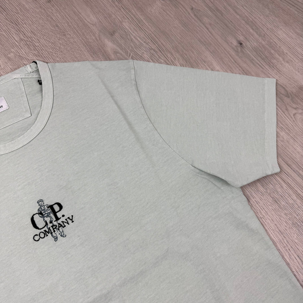 CP Company Embroidered Sailor T-Shirt - Misty Blue
