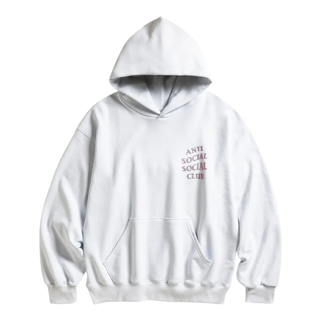 Anti Social Social Club Rhinestone Mind Games Hoodie White Men ASSCSS26HD2