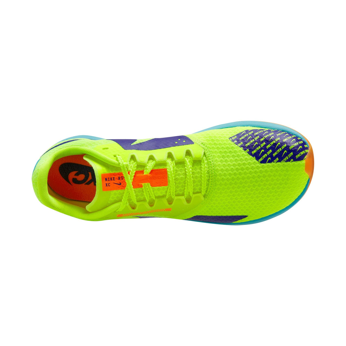 Nike Zoom Rival XC 6 Running Spikes Volt / Concord / Total Orange