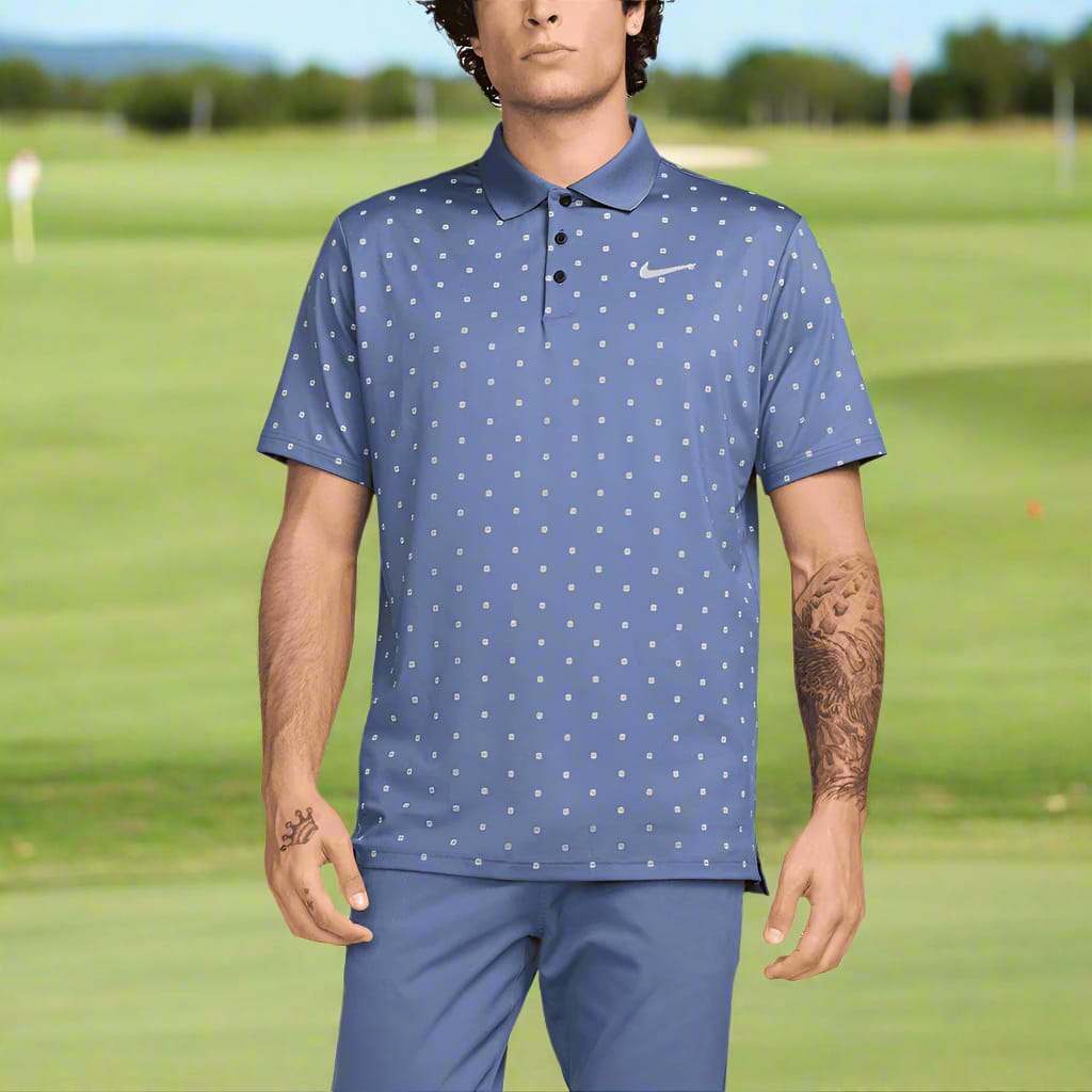 Nike Tour Men's Dri-FIT Polo Shirt - Diffused Blue/White