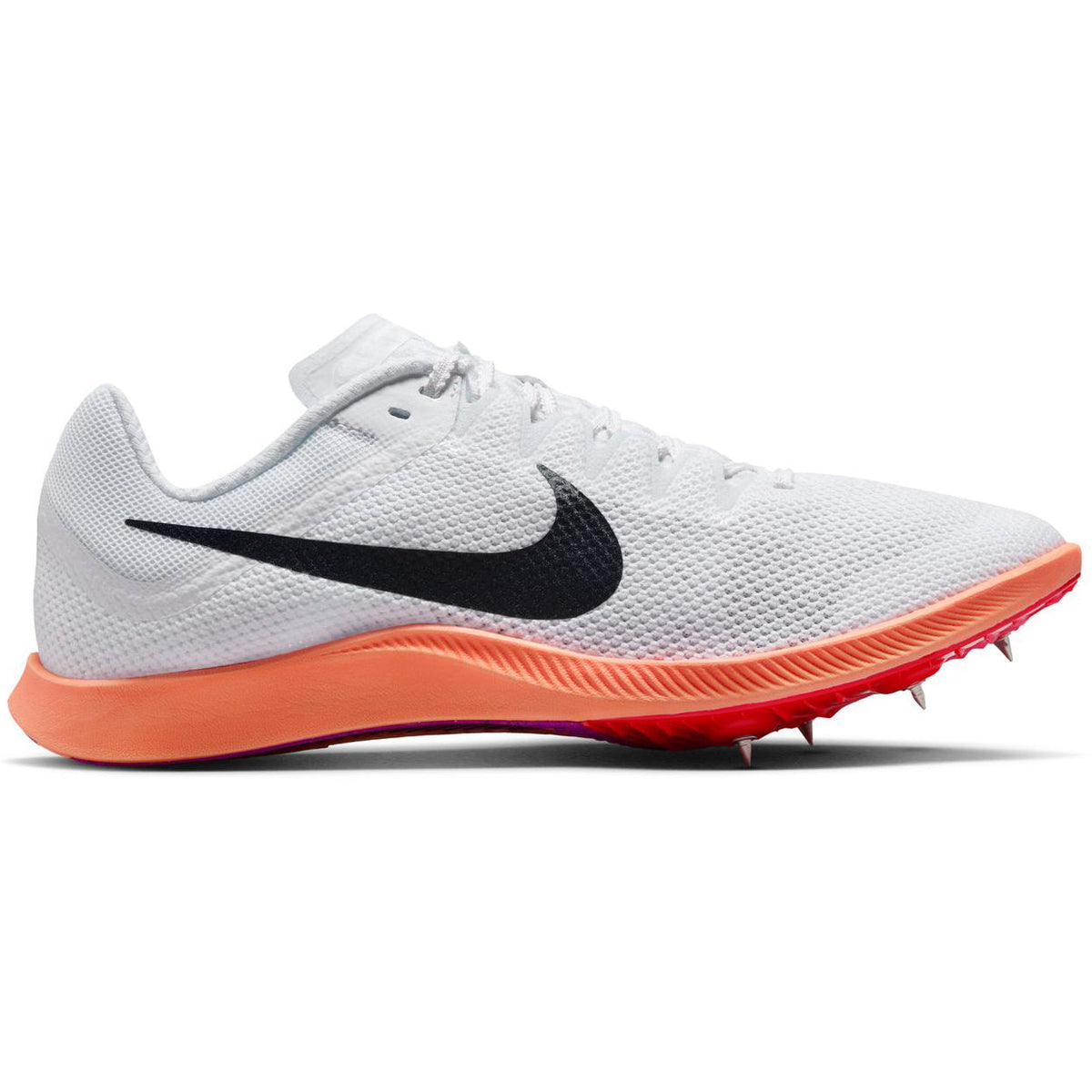 Zoom Rival Distance Running Spikes White / Bright Crimson / Hyper Turquoise / Obsidian