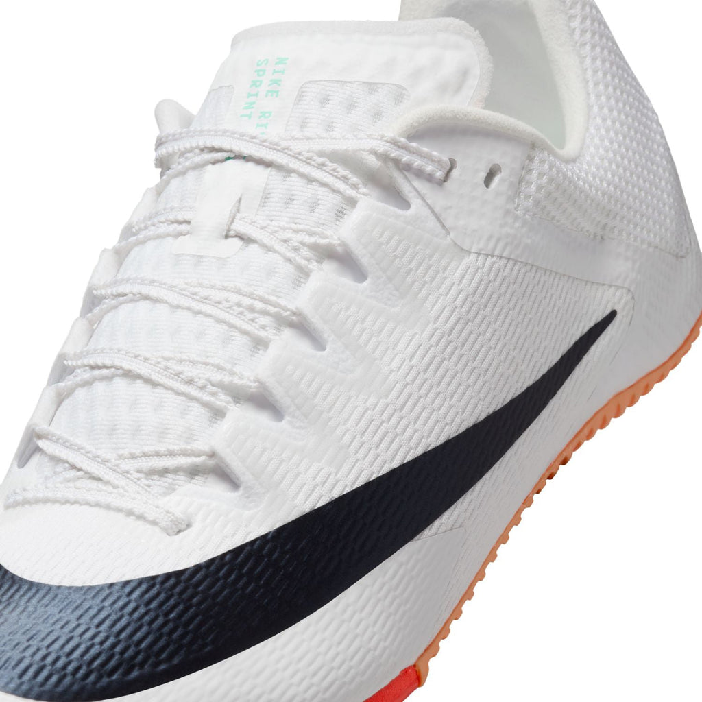 Zoom Rival Sprint Running Spikes White / Obsidian / Bright Crimson / Hyper Turquoise