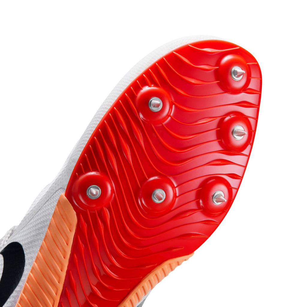 Zoom Rival Multi Running Spikes White / Obsidian / Bright Crimson