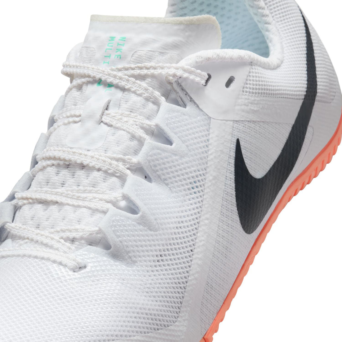 Zoom Rival Multi Running Spikes White / Obsidian / Bright Crimson