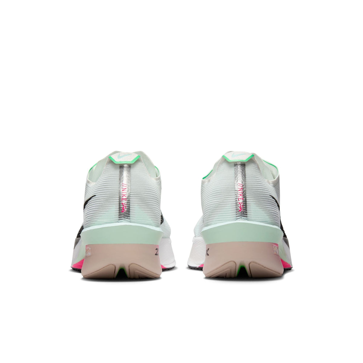 Women's Vaporfly 4 Running Shoes White / Hyper Pink / Mint Foam / Black