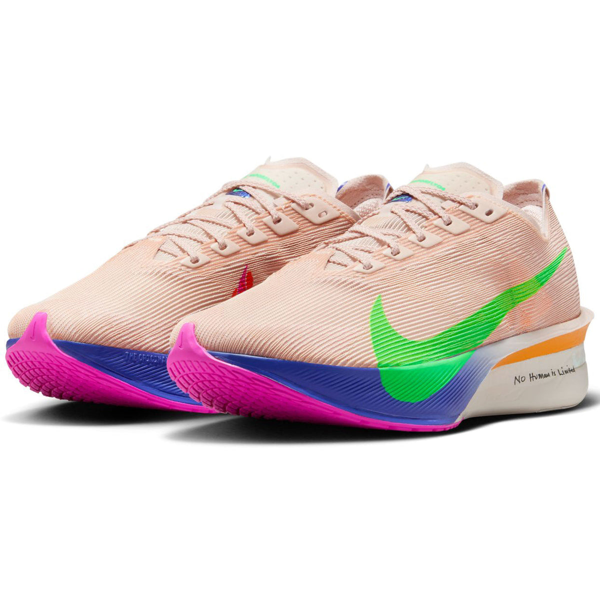 Women's Vaporfly 4 Eliud Kipchoge Running Shoes Silt Red / Fire Pink / Bright Ceramic / Green Shock