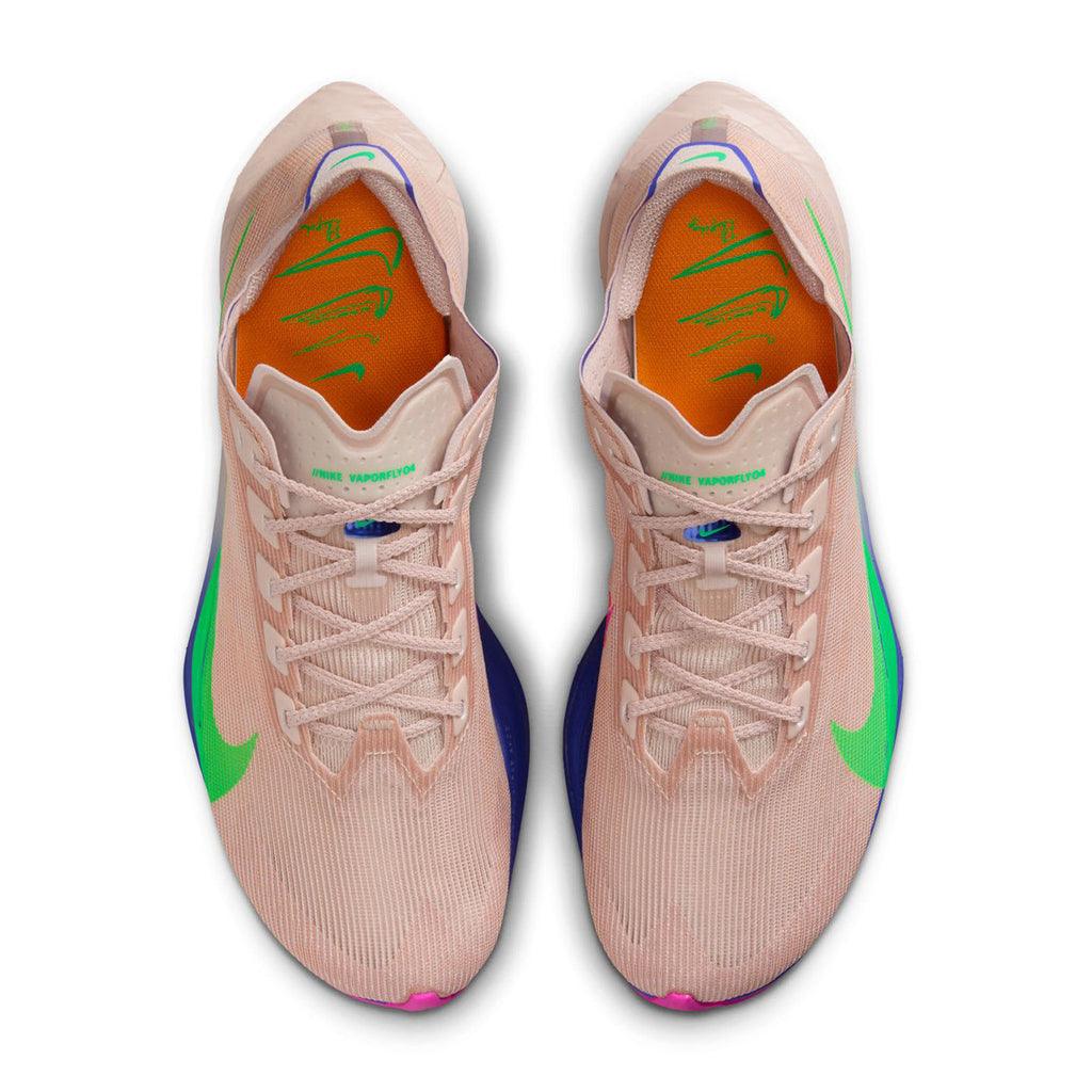 Women's Vaporfly 4 Eliud Kipchoge Running Shoes Silt Red / Fire Pink / Bright Ceramic / Green Shock
