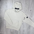 CP Company Raised Fleece Hoodie - Silver Birch