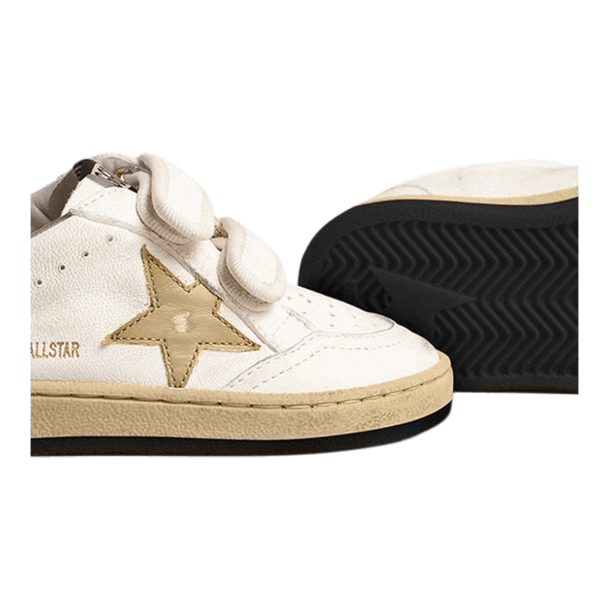 Golden Goose Ballstar Nappa Upper Laminated Star and Heel For Kids GJF00501.F004244.1027