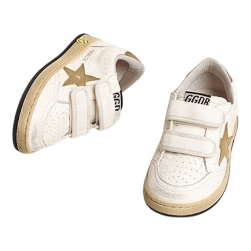 Golden Goose Ballstar Nappa Upper Laminated Star and Heel For Kids GJF00501.F004244.1027