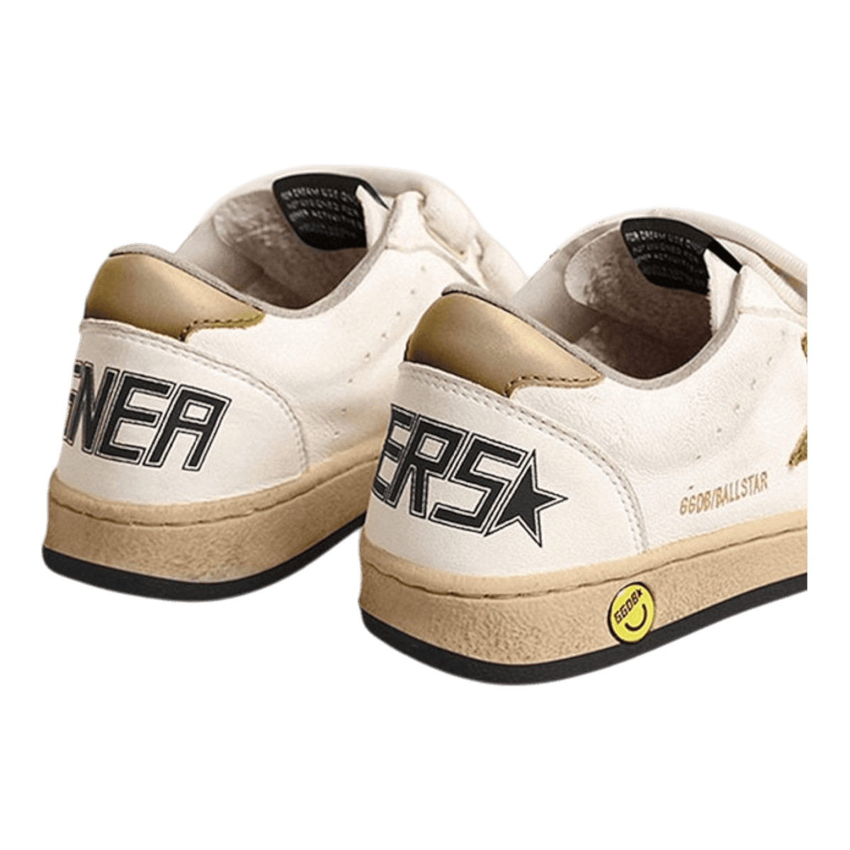 Golden Goose Ballstar Nappa Upper Laminated Star and Heel For Kids GJF00501.F004244.1027