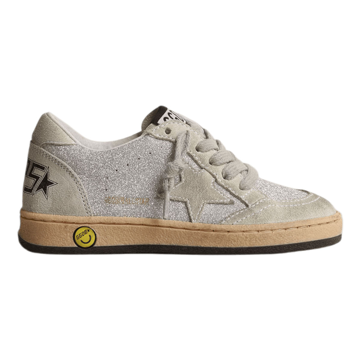 Golden Goose Kids Ball Star Thin Glitter Upper Suede Star Strap Heel GYF00501.F004240.70136